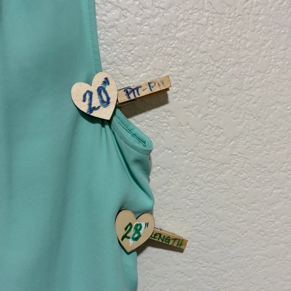 Anthropologie Maeve Mint Collated Sleeveless Blouse Size 10
